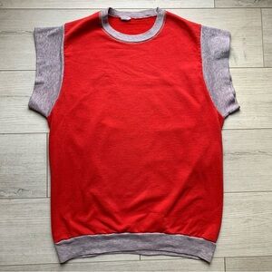 Vintage 80s Short Sleeve Muscle Sweatshirt